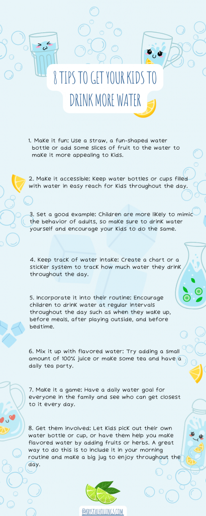 Tips to get kids to drink water